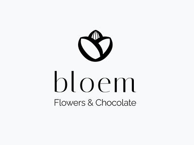 bloem - flower and chocolate shop branding design designer logo minimal typography vector