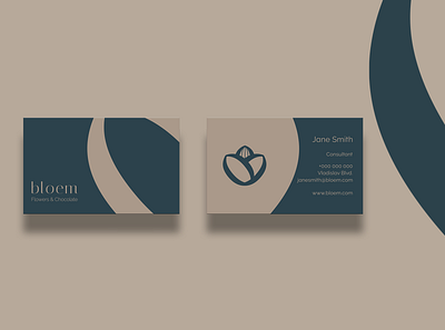 Business Card for Bloem branding design logo minimal typography