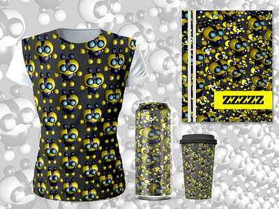 pattern 3d 3d art branding illustration графика дизайн паттерн подложка принт реклама стакан упаковка фон футболка