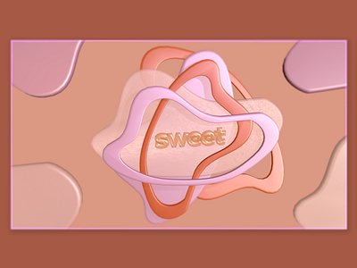 sweet 3d 3d art branding design illustration sleep sweet typography дизайн