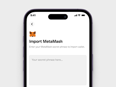 Import MetaMask Wallet