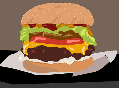 Burger burger food junk food photoshop simple design