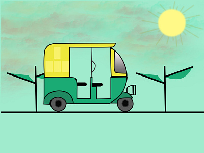 Rickshaw bangladesh illustration photoshop rickshaw simple design transport