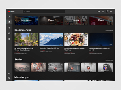 Youtube Redesign Concept