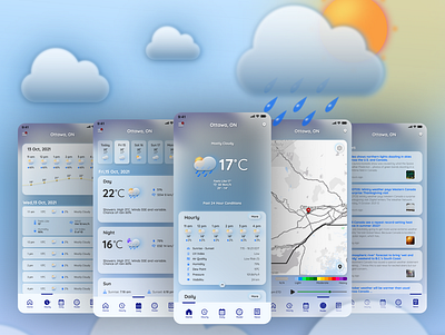 Weather Application app design figma ui ux