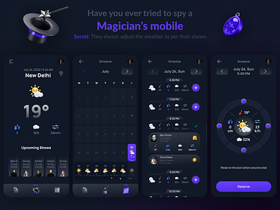 Magic Weather design figma magic mobileapp ui uiux ux weather weatherapp