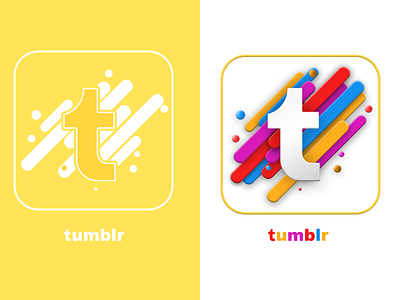 Tumblr New Logo 3d branding competition graphic design logo tumblr ui