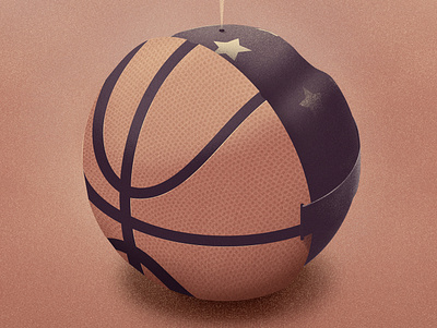 The Imposter abstract art ball basketball color design detail digital drawing graphic design illustration mask mdoern minimal modern texture vintage
