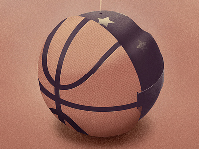 The Imposter abstract art ball basketball color design detail digital drawing graphic design illustration mask mdoern minimal modern texture vintage