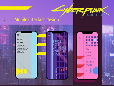 Cyberpunk 2077 Mobile Interface Design App