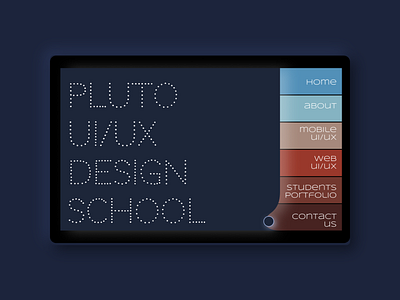 PLUTO UIUX DESIGN SCHOOL app app design design figma flat minimal ui ux vector web