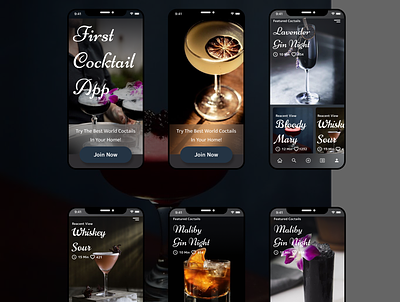 First cocktail app Christmas edition! app app design bar app branding cocktail bar cocktail menu cocktails design figma flat minimal ui ui app ui app design uiux uiux design uiuxdesign uiuxdesigner vector web