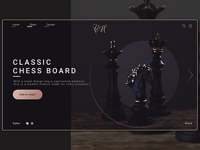 Chess concept app app design blackui branding chess chessboard design figma flat illustration minimal ui web