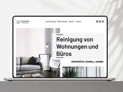 Reinigung von Wohnungen und Büros app branding design figma flat illustration logo minimal ui web