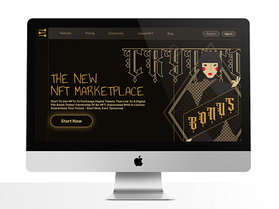 The New NFT Marketplace Ui Design app branding crypto design figma flat illustration logo minimal nft nftart ui web