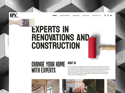 Ui/Ux web page for renovation & construction company