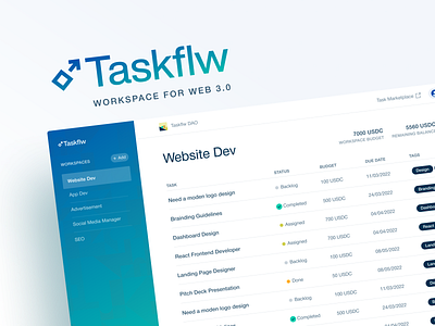 Web 3.0 Dashboard Design