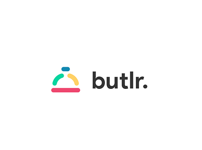 butlr - Logo app branding catering chef colorful logo cooking design flat food icon illustration logo logo design logotype plate simple software typography vector waiter