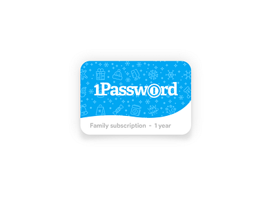 1Password Giftcard Redesigned