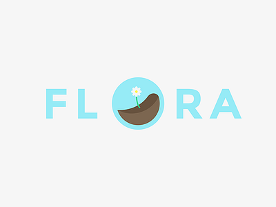 Flora - Logo bold brand brand identity design dirt earth flat flora flower icon illustration logo logo concept logo design logotype minimal simple typography vector wave