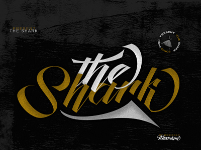 The Shark branding calligraphy creative graphic design kerning lettering logo logotype motion graphics typedesign typeface