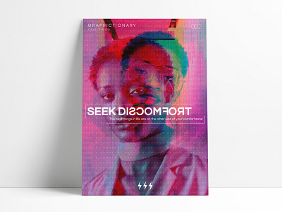 002 - Seek discomfort - Graphictionary design designer emotions feelings graphic graphic design mood moods moody poster poster a day poster challenge poster collection poster design poster designer posters type typeface typeface design typography