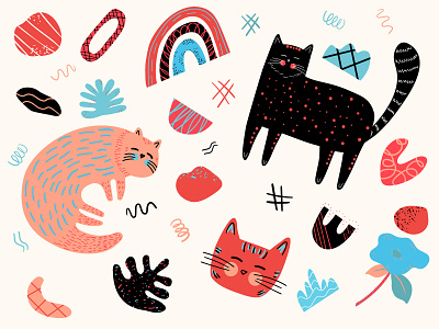 Doodles cat animal art cat doodle doodles graphic illustration art illustrations illustrator