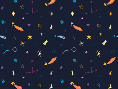 Starry sky art constellations design illustration illustrations illustrator pattern seamless sky space star stars vector vector art vector illustration vector pattern