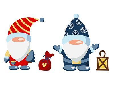 Christmas gnomes childrens illustration christmas christmas card christmas gnomes christmas illustration christmas party design doodle gift gnomes illustration illustrations illustrator snow vector winter