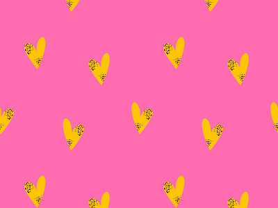 Yellow hearts art childrens illustration design emotion flat heart illustration illustrations love lovely pattern pattern art pattern design pink vector