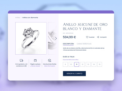 Daily UI 012: Ecommerce Shop (Single Item) daily 100 challenge daily ui dailyui dailyui 012 dailyuichallenge ecommerce design ecommerce shop jewelry single item ui