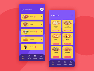 Daily UI 43: Food/Drink Menu colorful daily 100 challenge daily ui daily ui 043 dailyui dailyui 043 dailyuichallenge food food and drink ui