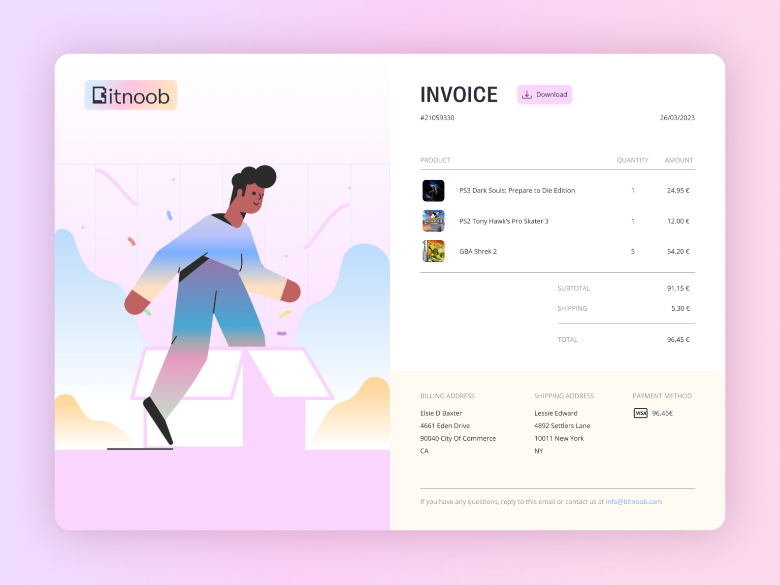 Daily UI 46: Invoice by Sergio Pérez Illanes on Dribbble