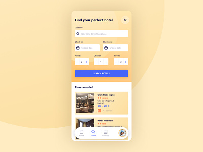 Daily UI 67: Hotel Booking daily 100 challenge daily ui daily ui 067 dailyui dailyui 067 dailyuichallenge hotel app hotel booking ui