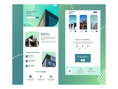 Ladning Page for Real Estate adobe xd adobexd landing page landing page design landingpage photoshop real estate