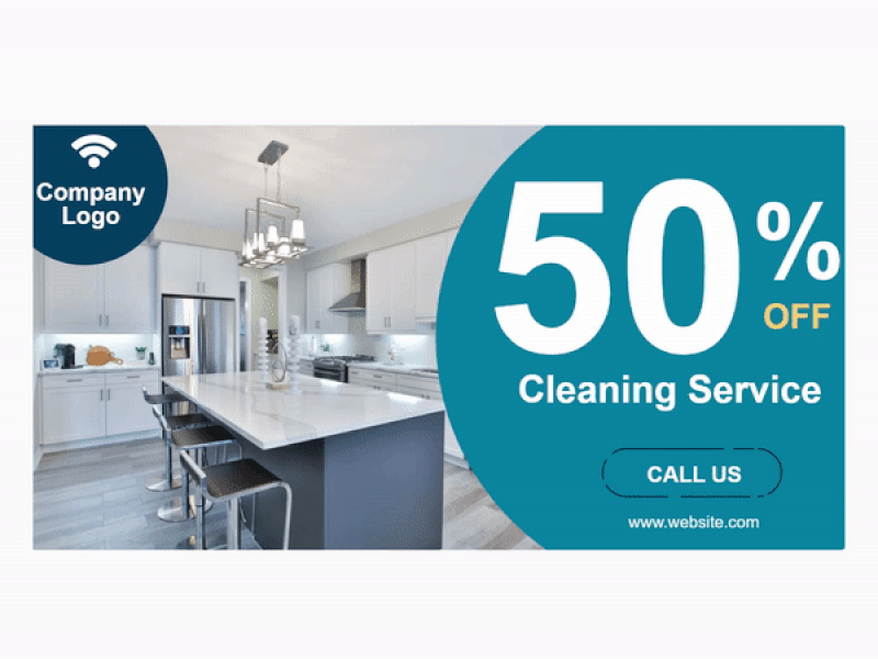 Animated Cleaning Banner aftereffects animated banner animation banner