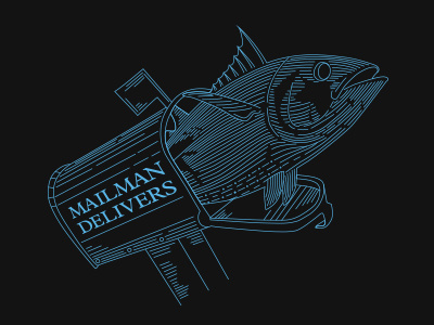 Wicked Tuna T-shirt Graphic fish illustration mailbox t shirt tuna