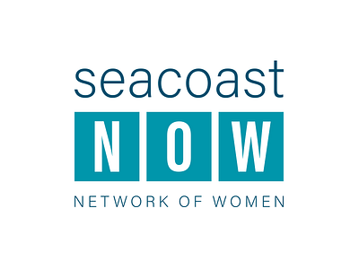 Seacoast NOW Logo Design blue branding clean coastal identity logo modern networking teal turquoise women