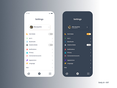 Daily UI 007 - Settings settings