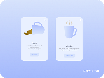 Daily UI 011 - Flash Message coffee flash message