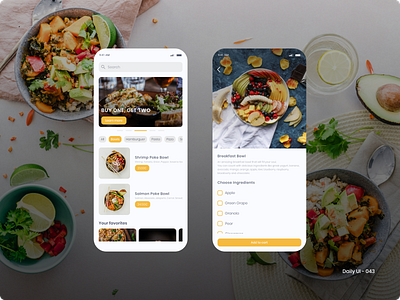 Daily UI 043 - Food/Drink Menu drink food menu