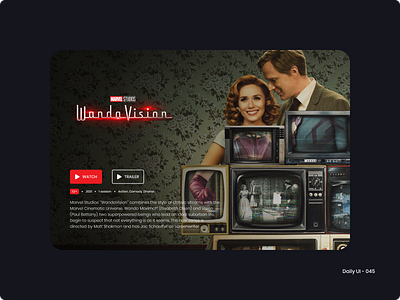 Daily UI 045 - Info Card info card marvel tv show wandavision