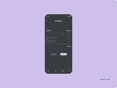 Daily UI 046 - Invoice books invoice ui design ux design