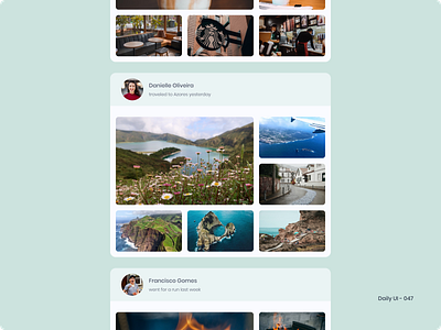 Daily UI 047 - Activity Feed activity feed photography