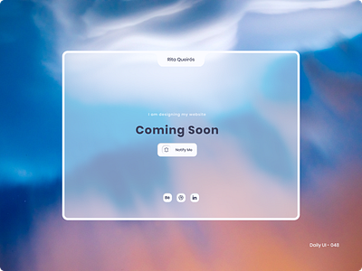 Daily UI 048 - Coming Soon coming soon website