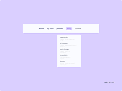 Daily UI 053 - Header Navigation header header navigation navigation