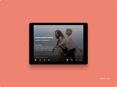 Daily UI 057 - Video Player 057 dailyui tv show video player