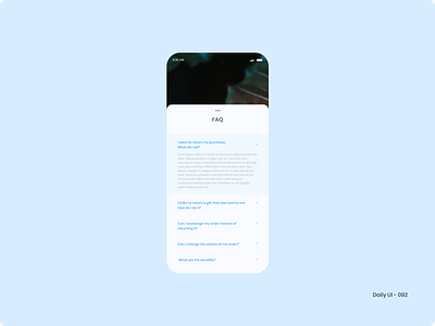 Daily UI 092 - F.A.Q