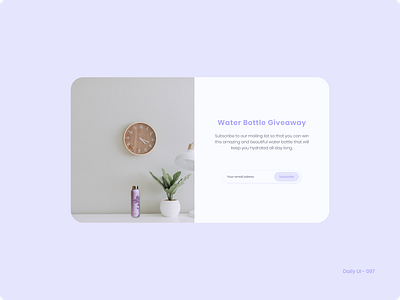 Daily UI 097 - Giveaway 097 dailyui giveaway subscribe subscription