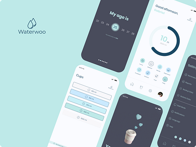 Wateroo - Water Tracker App app desktop mobile tracker water water tracker